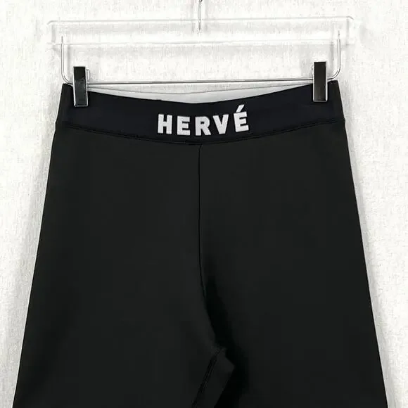 HERVE LEGER Logo Bike Shorts Womens Small Black White High Rise Stretch NWT - Picture 7 of 16